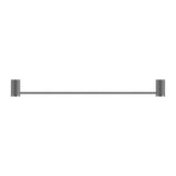 Opal Single Towel Rail - Nero 600mm Graphite