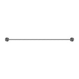 Opal Single Towel Rail - Nero 600mm Graphite