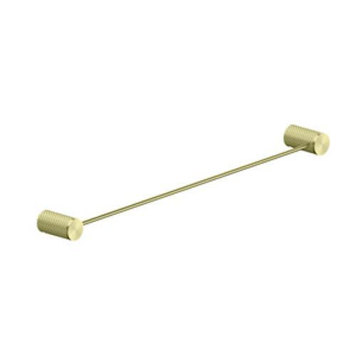 Opal Single Towel Rail - Nero 600mm Brushed Gold