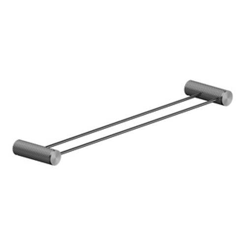 Opal Double Towel Rail - Nero 600mm Graphite
