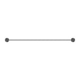 Opal Double Towel Rail - Nero 600mm Graphite