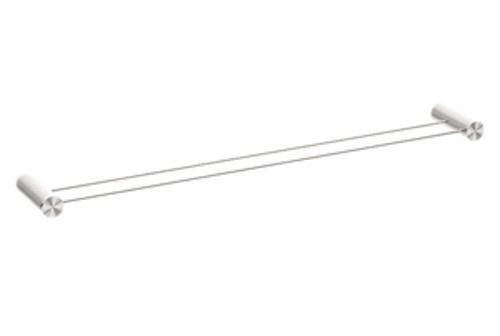 Opal Double Towel Rail - Nero 800mm Brushed Nickel