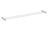 Opal Double Towel Rail - Nero 800mm Brushed Nickel