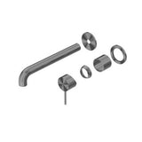 Mecca Wall Basin/Bath Mixer Separate Back Plate - Nero 230mm Trim Kit Gun Metal