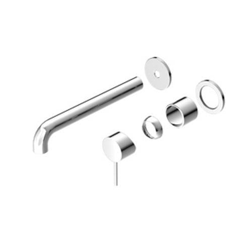 Mecca Wall Basin/Bath Mixer Separate Back Plate - Nero 260mm Trim Kit Chrome