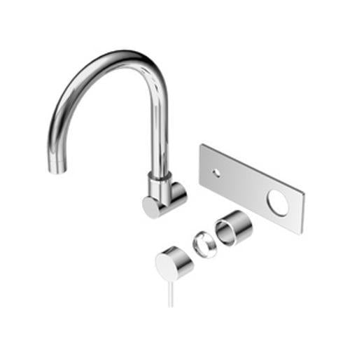 Mecca Wall Basin/Bath Mixer Swivel Spout Trim Kit Chrome - Nero