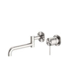 Mecca Wall Basin/Bath Mixer Swivel Spout - Nero 225mm Brushed Nickel