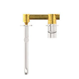 Mecca Wall Basin/Bath Mixer Swivel Spout - Nero 225mm Brushed Nickel