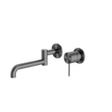 Mecca Wall Basin/Bath Mixer Swivel Spout - Nero 225mm Gun Metal