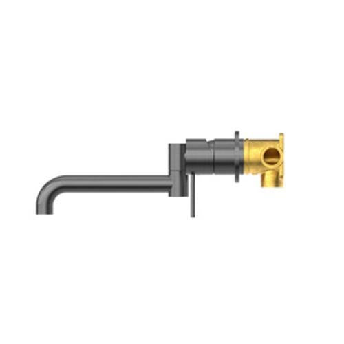 Mecca Wall Basin/Bath Mixer Swivel Spout - Nero 225mm Gun Metal