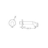 Mecca Basin/Bath Spout - Nero 120mm Matte White