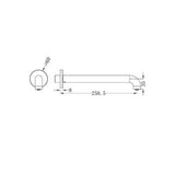 Mecca Basin/Bath Spout - Nero 260mm Graphite