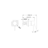 Mecca Shower Mixer 60mm Plate Chrome - Nero