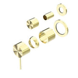 Mecca Shower Mixer With Diverter Separate Back Plate Trim Kit Brushed Gold