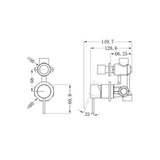 Mecca Shower Mixer With Diverter Separate Back Plate Brushed Bronze - Nero