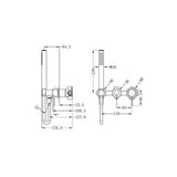 Mecca Shower System Separate Back Plate Matte Black - Nero