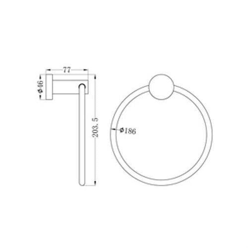 Mecca Towel Ring Matte White - Nero