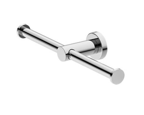 Mecca Double Toilet Roll Holder Chrome - Nero