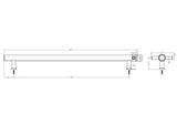 Nero Vertical Towel Rail 900mm Chrome