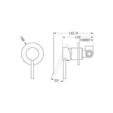 Dolce Shower Mixer Brushed Nickel - Nero