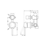 Dolce Shower Mixer With Diverter Matte Black NR250811EMB - Nero