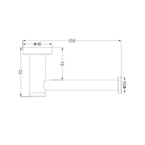 Classic Toilet Roll Holder Brushed Nickel - Nero