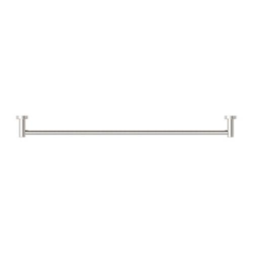 Classic Single Towel Rail - Nero 800mm Brushed Nickel