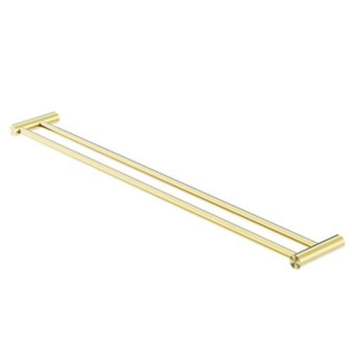 Mecca New Double Towel Rail - Nero 800mm Brushed Gold