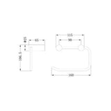 Mecca New Toilet Roll Holder Chrome - Nero