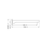 Celia Fixed Bath Spout Chrome - Nero