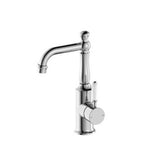 York Basin Mixer Chrome With White Porcelain Lever - Nero