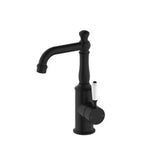 York Basin Mixer Matte Black With White Porcelain Lever - Nero
