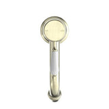 York Straight Basin Mixer Aged Brass With White Porcelain Lever - Nero
