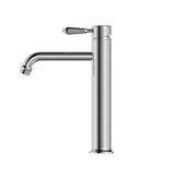 York Tall Basin Mixer Chrome With Metal Lever - Nero