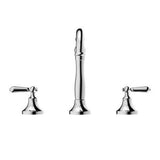 York Basin Tap Set Chrome With Metal Lever - Nero