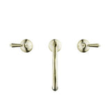 York Basin Tap Set With Metal Lever Aged Brass - Nero