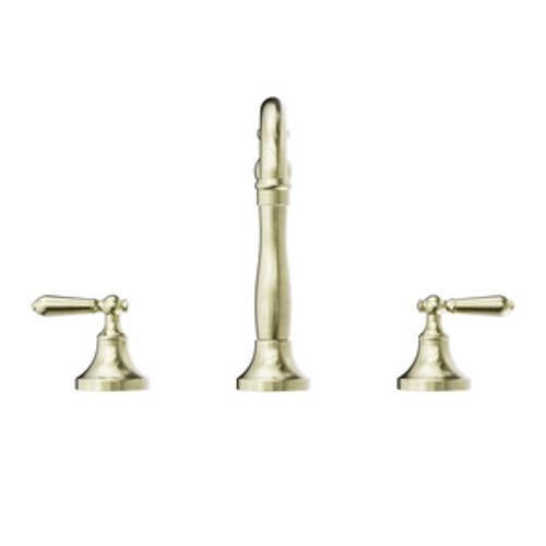 York Basin Tap Set With Metal Lever Aged Brass - Nero
