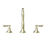 York Basin Tap Set With Metal Lever Aged Brass - Nero