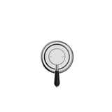 York Shower Mixer With Black Porcelain Lever Chrome - Nero