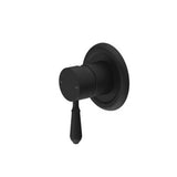 York Shower Mixer With Metal Lever Matte Black - Nero