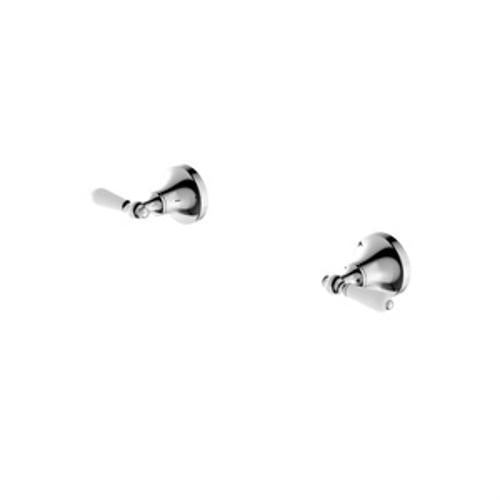 York Wall Top Assemblies With White Porcelain Lever Chrome - Nero