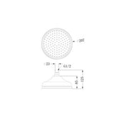 York 200mm Shower Head Chrome - Nero