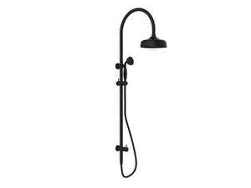 York Twin Shower With Metal Hand Shower Matte Black - Nero