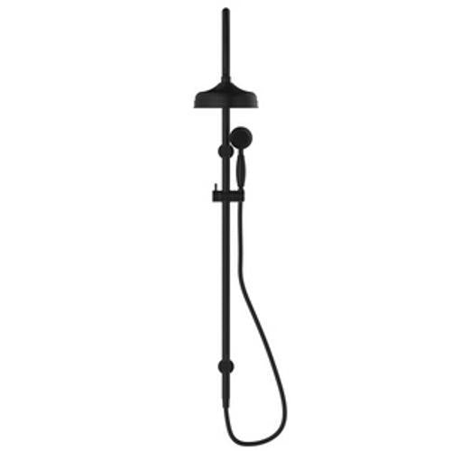 York Twin Shower With Metal Hand Shower Matte Black - Nero