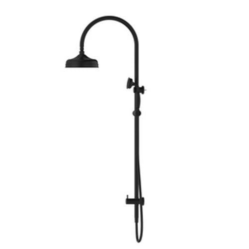 York Twin Shower With Metal Hand Shower Matte Black - Nero