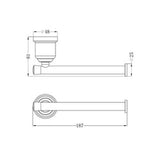 York Toilet Roll Holder Matte Black - Nero
