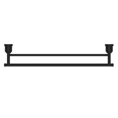 York Double Towel Rail - Nero 600mm Matte Black