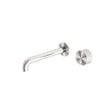 Opal Progressive Wall Basin Set - Nero 185mm Brushed Nickel