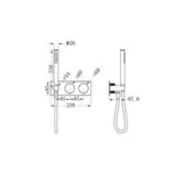 Opal Progressive Shower System Trim Kit Brushed Gold - Nero