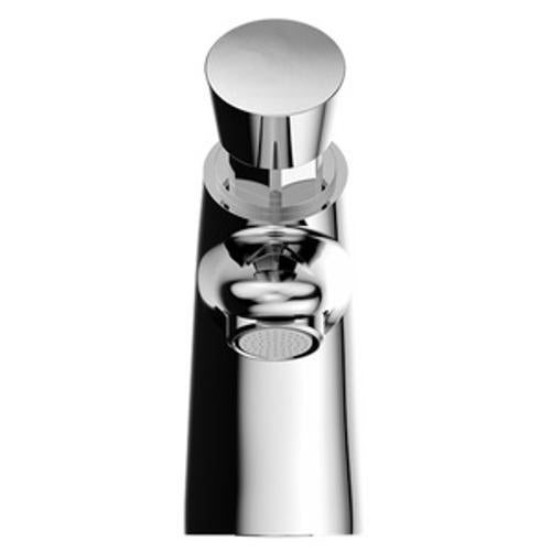Classic Push Button Pillar Tap Lead Free Timeflow Chrome - Nero